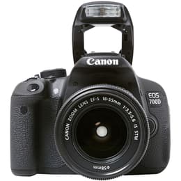 Reflex Canon EOS 700D - nero + obiettivo Canon 18-55 IS STM + 55-250 IS STM