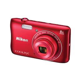 Compatta - Nikon Coolpix S3700 Nikkor Wide Optical Zoom - Rossa