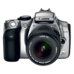 Fotocamera reflex Canon EOS 300D + Obiettivo Canon Zoom Lens EF-S 18-55 mm f/3.5 - 5.6 - Argento / Nero