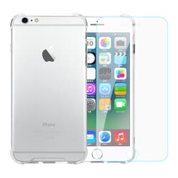 Cover iPhone 6 Plus/6S Plus e 2 schermi di protezione - Plastica riciclata - Trasparente