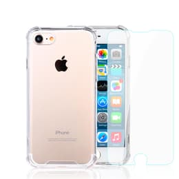 Cover iPhone SE (2022/2020)/8/7/6/6S e 2 schermi di protezione - Plastica riciclata - Trasparente