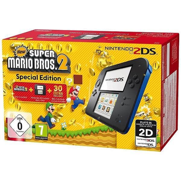 Console Nintendo 2DS 4 GB + Super Mario Bros 2 - Nero/Blu