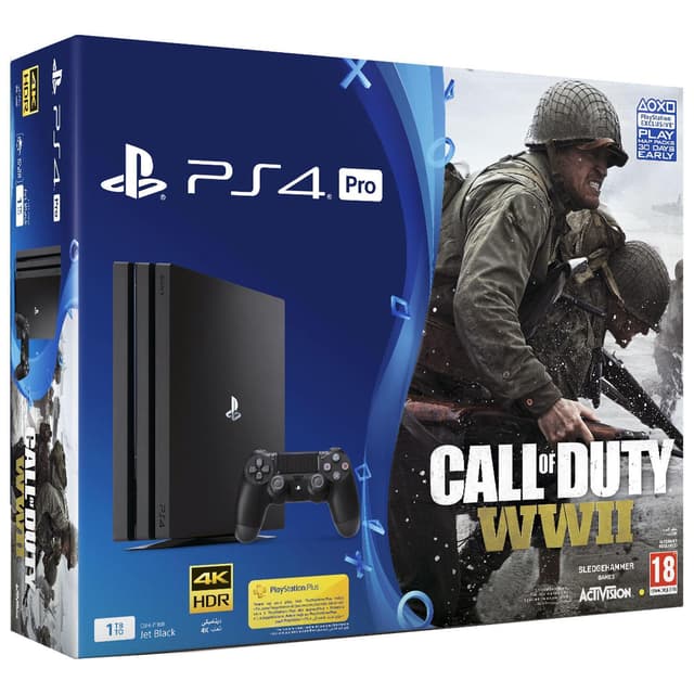 PlayStation 4 Pro 1000GB - Jet black + Call of Duty: WWII