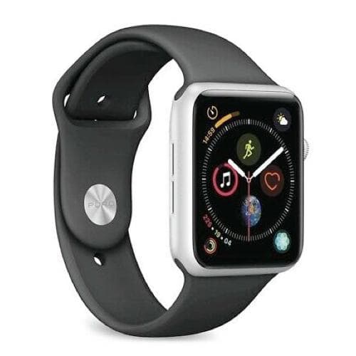 Apple Watch (Series 4) GPS 44 mm - Alluminio Argento - Cinturino Sport Nero
