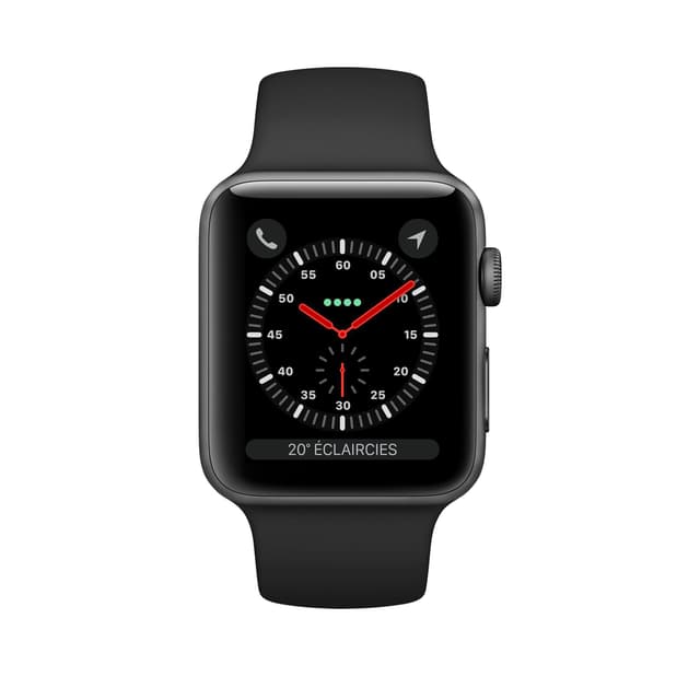 Apple Watch (Series 3) GPS 42 mm - Alluminio Grigio Siderale - Cinturino Sport Nero