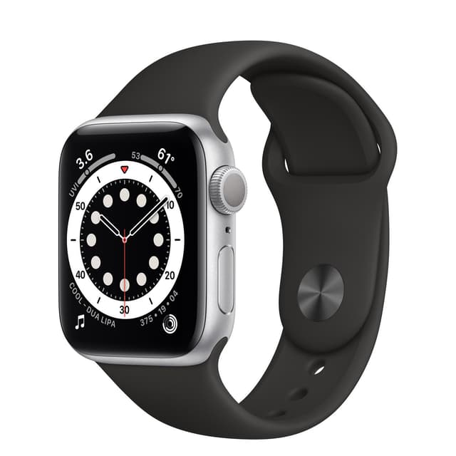 Apple Watch (Series 6) GPS + Cellular 40 mm - Alluminio Argento - Cinturino Sport Nero