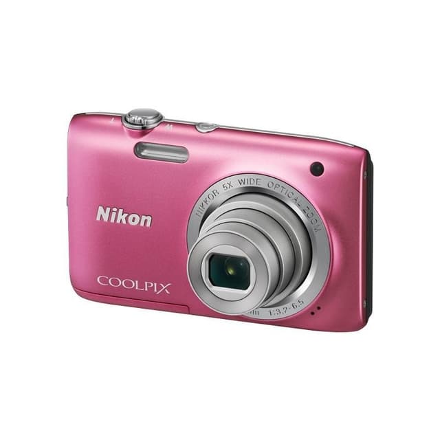 Macchina fotografica compatta Nikon Coolpix S2800 - Rosa + Obiettivo NIKKOR 5x 4,6-23 mm f/3.2-6.5