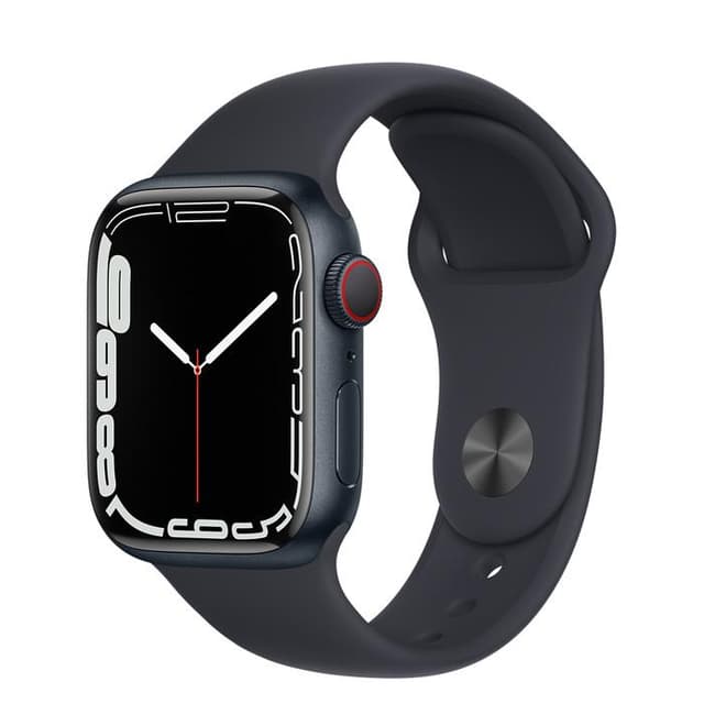 Apple Watch (Series 7) GPS + Cellular 45 mm - Alluminio Mezzanotte - Cinturino Sport Nero