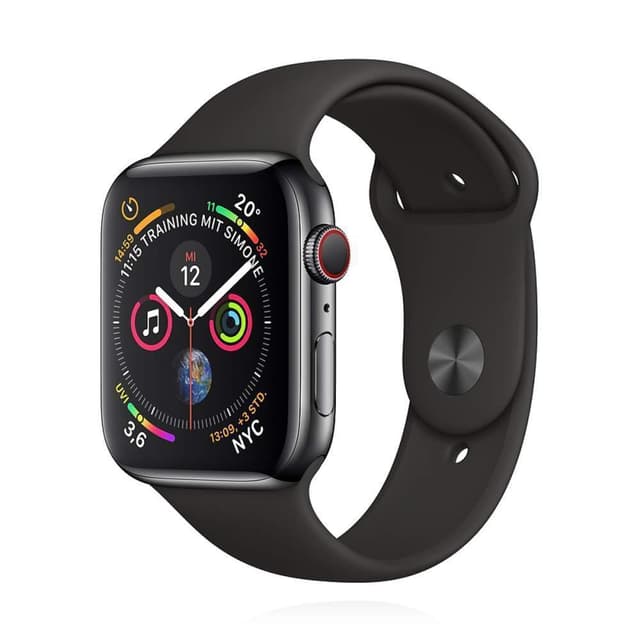 Apple Watch (Series 4) Settembre 2018 44 mm - Acciaio inossidabile Grigio Siderale - Cinturino Sport Nero