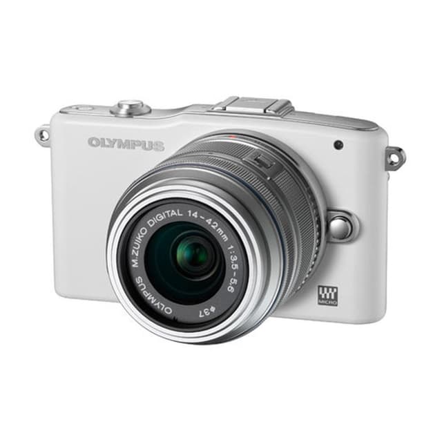 Fotocamera ibrida Olympus PEN Mini E-PM1 - Bianca + Obiettivo Olympus Olympus M.Zuiko Digital 14-42 mm f/3.5-5.6 II R