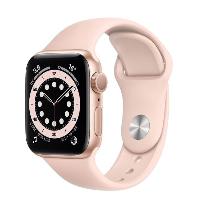 Apple Watch (Series 6) GPS 40 mm - Alluminio Oro - Cinturino Cinturino Sport Rosa sabbia