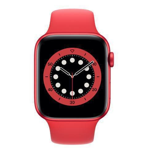 Apple Watch (Series 6) GPS + Cellular 44 mm - Alluminio Rosso - Cinturino Sport Rosso